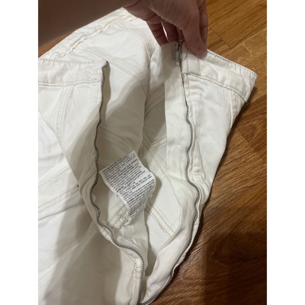NEW Zara Medium Overall Coverall White Medium Strapless Denim - Picture 8 of 9